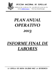 Plan Anual Operativo – Año 2013
