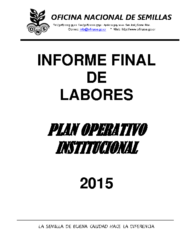 Plan Anual Operativo – Año 2015