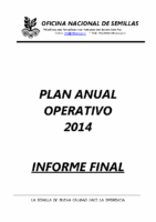 Plan Anual Operativo – Año 2014