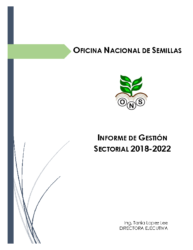 Informe de GestiónSectorial 2018-2022