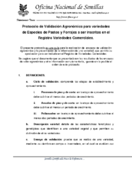 Protocolo validación agronómica pastos y forrajes